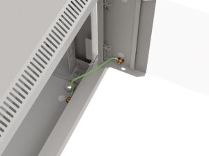 Комуникационен шкаф Lanberg rack cabinet 19" wall-mount 4U/540x350 (flat pack) with glass door grey