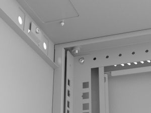 Комуникационен шкаф Lanberg rack cabinet 19" wall-mount 4U/540x350 (flat pack) with glass door grey