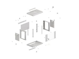 Комуникационен шкаф Lanberg rack cabinet 19" wall-mount 4U/540x350 (flat pack) with glass door grey