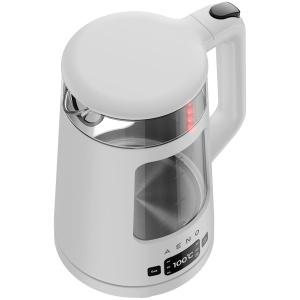 AENO Electric Kettle EK6: 1850-2200W, 2L, Strix, Square-shaped body, Transparent lid, High Resistant Glass, LED-Illumination, Auto Power Off, Dry tank Protection
