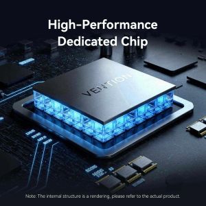 Vention Docking Station Type-C - TQZHB - 8K, LED Display - HDMI, USB 3.0 x 2, USB-C 3.2 Gen 1, PD100W,  LAN (1Gbps)