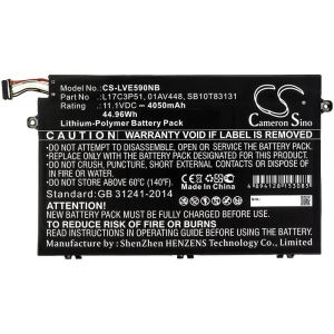 Laptop Battery for  LENOVO ThinkPad E14, ThinkPad E15, ThinkPad E480, ThinkPad E580 L17C3P51  LiPo 11.1V 4050 mAh CAMERON  SINO