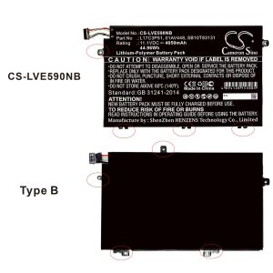Laptop Battery for  LENOVO ThinkPad E14, ThinkPad E15, ThinkPad E480, ThinkPad E580 L17C3P51  LiPo 11.1V 4050 mAh CAMERON  SINO