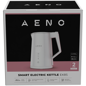 AENO Electric Kettle EK8S Smart: 1850-2200W, 1.7L, Strix, Double-walls, Temperature Control, Keep warm Function, Control via Wi-Fi, LED-display, Non-heating body, Auto Power Off, Dry tank Protection