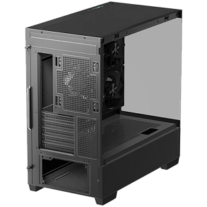 DeepCool CG380-3F, Mid Tower, Mini-ITX/Micro-ATX(Rear Connector), 2xUSB3.0, 1xUSB Type-C, 1xAudio, 3x120mm Pre-Installed ARGB Fans, Tempered Glass, Mesh Panel, Black, R-CG380-BKAGM3-G
