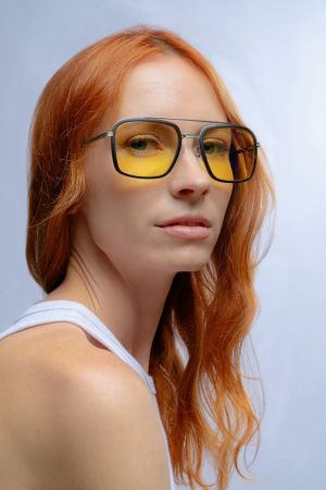 GUNNAR Baron Silver Computer Glasses - Amber