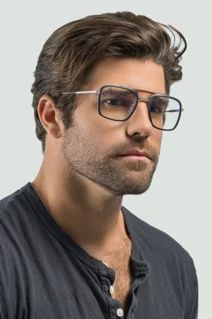GUNNAR Baron Silver Computer Glasses - Amber