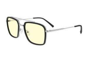 GUNNAR Baron Silver Computer Glasses - Amber