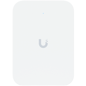 Ubiquiti UniFin U70IW Wall mounted WiFi 7 AP with 4 spatial streams and an integreated 2.5GbE PoE switch desined for hospitality enviorments