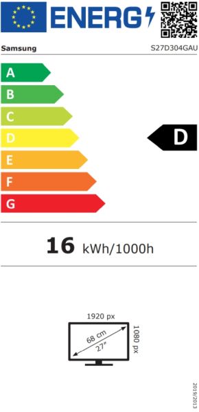 Monitor LED Samsung Essential S3 LS27D304GAUXEN 27", 1920x1080, FHD, 100Hz, IPS AG, 16:9, 1000:1, 250 cd/m2, 5ms, 178/178, Flicker-free, HDMI, VGA, VESA Mount (100x100), Tilt, Eye Saver Mode, Super-Slim Design, 2Y