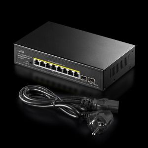 Switch 8 port Cudy GS1008PS2, L2, 8 x Gigabit Ethernet PoE ports, 2 x SFP, 128MB RAM