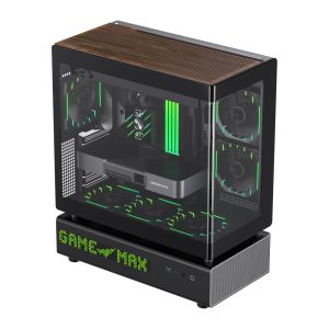Gamemax Case ATX - N90 BG - Addressable RGB, Modular Dual-Chamber