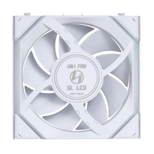 Вентилатор Lian Li UNI FAN SL Wireless LCD ARGB PWM - 120 mm Бял