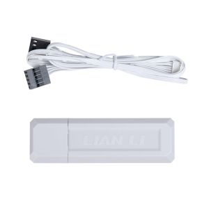 Вентилатори 3бр Lian Li UNI FAN SL Wireless ARGB PWM Reverse Blade - 120 mm Бели + Контролер