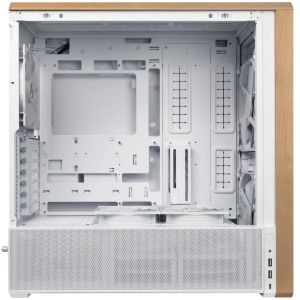 Case Lian-Li LANCOOL 217 Mid-Tower, Tempered Glass, Wood-White
