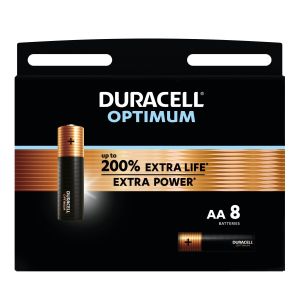 DURACELL OPTIMUM Alkaline Battery LR6 / 8 pcs. pack / 1.5V