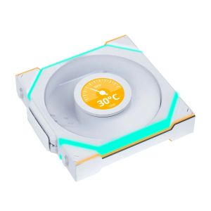 Вентилатори 3бр Lian Li UNI FAN SL Wireless LCD Reverse Blade ARGB PWM - 120 mm Бели