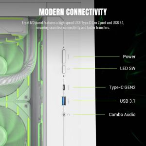 Gamemax Case mATX - CLAW 360 WH