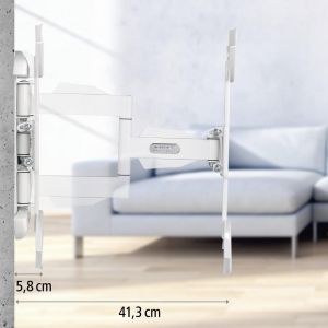 Hama TV Wall Bracket, Swivel, Tilt, Pull-out, 165 cm (65") up to 35 kg