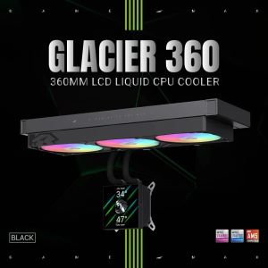 Gamemax Water Cooling GLACIER 360 LCD BK - Addressable RGB