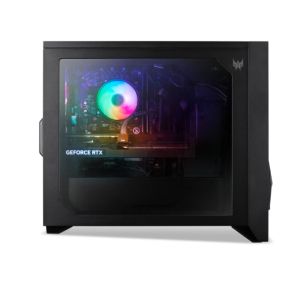 Настолен компютър Acer Predator PO3-665, Intel Core Ultra 5 225F (up to 4.90GHz, 20MB), 32GB DDR5 5600MHz ( 2*16GB), 1TB SSD PCI-e + M.2 slot free, no DVD, GeForce RTX 5070 12GB GDDR7, GLAN, WiFi7&BT 5.4, 4*USB 3.2, 4*USB 2.0, 1*Type C, 850W Plus Gold, No