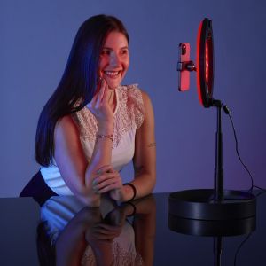 Hama LED Лампа със статив "SpotLight FoldUp RGB 102" LED-RGB, комплект за смартфон, сгъваема