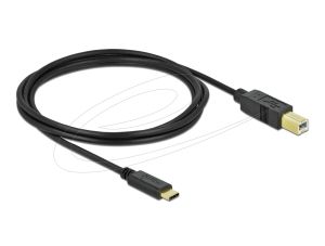 Delock USB 2.0 cable Type-C to Type-B 2 m, Black