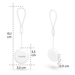 Hama Key Finder, for Android “Find My Device” App, Bluetooth®, white