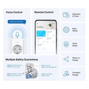 TP LINK TAPO P100 Smart Socket 10A, 2300W, 2.4Ghz, Schedule Setting, Timer