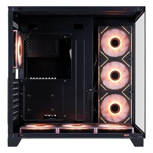 1stPlayer Case ATX - MEGAVIEW MV8 Black - 7 x 120 mm A-RGB fans included
