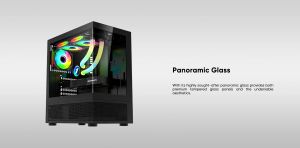 1stPlayer кутия Case ATX - MIKU Mi7-A Black - Reversed fans included