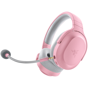 Razer Barracuda X Quartz Wireless Multi-platform Gaming and Mobile Headset, Razer TriForce 40mm Drivers, Detachable HyperClear Cardioid Mic, Ultra-soft FlowKnit mem foam, 7.1 audio, 50hrs, Dual Wireless, Type-C, Compatible PC, PlaySt, MD, Andr, iOs