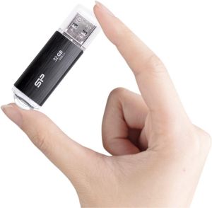 USB stick SILICON POWER Blaze B02, 32GB, USB 3.2 Gen 1, Black