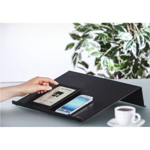 Hama "Carbon" Laptop Stand, up to 47 cm (18.4"), Carbon Look, black