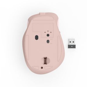 Hama “WM-500” Wireless Mouse, Ergonom., 6 Buttons, W/O Click Noise, Battery, pink