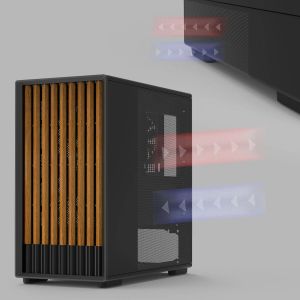 Zalman кутия Case mATX - P10 NAMU BLACK - Wood, USB-C