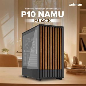 Zalman кутия Case mATX - P10 NAMU BLACK - Wood, USB-C