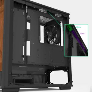 Zalman кутия Case mATX - P10 NAMU BLACK - Wood, USB-C