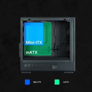 Zalman кутия Case mATX - P10 NAMU BLACK - Wood, USB-C