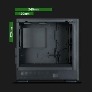 Zalman кутия Case mATX - P10 NAMU BLACK - Wood, USB-C