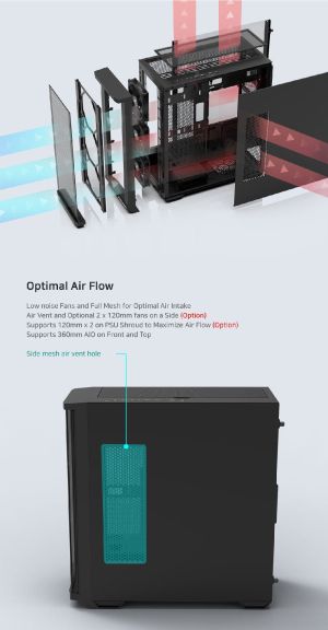 Zalman Case EATX - Z10 PLUS - Tempered Glass