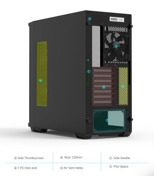 Zalman Case EATX - Z10 PLUS - Tempered Glass