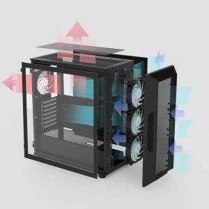 Zalman Case ATX - I3 NEO V2 Black - RGB, Mesh