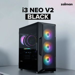 Zalman Case ATX - I3 NEO V2 Black - RGB, Mesh