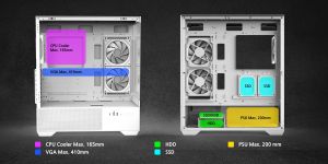 Zalman Case ATX - Chronix WHITE V2 - 3 x 120 mm A-RGB, USB-C, Tempered Glass