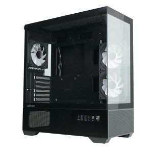 Zalman Case ATX - Chronix BLACK V2 - 3 x 120 mm A-RGB, USB-C, Tempered Glass