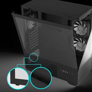 Zalman Case ATX - Chronix BLACK V2 - 3 x 120 mm A-RGB, USB-C, Tempered Glass