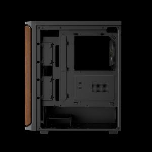 Gamdias кутия Case ATX - AURA GC11 Wood Black - USB-C