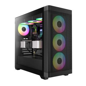 Gamdias кутия Case E-ATX - ATHENA M3 Black - USB-C, 4 x 120 mm A-RGB, Mesh, Tempered Glass