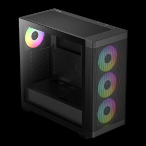 Gamdias кутия Case E-ATX - ATHENA M3 Black - USB-C, 4 x 120 mm A-RGB, Mesh, Tempered Glass